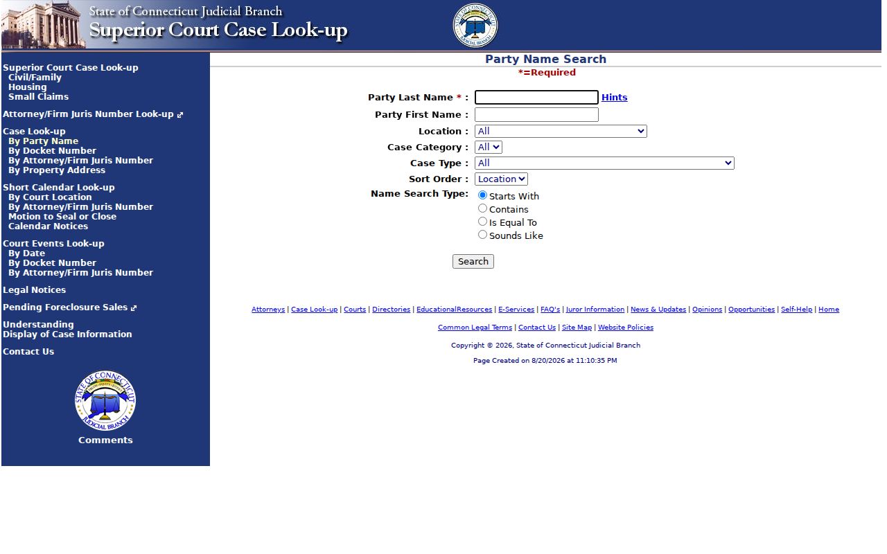 West Hartford residents directory Connecticut civil party search
