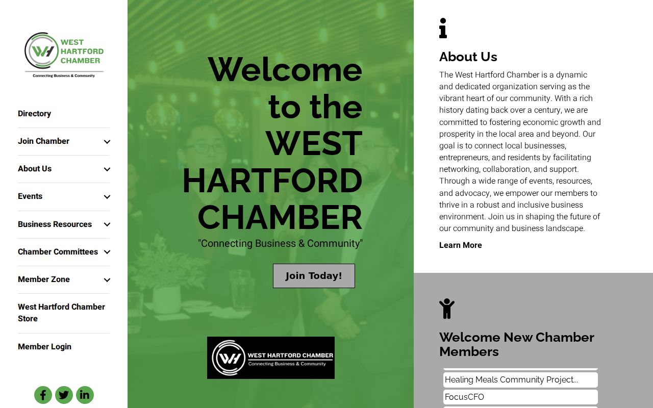 West Hartford Chamber of Commerce official website