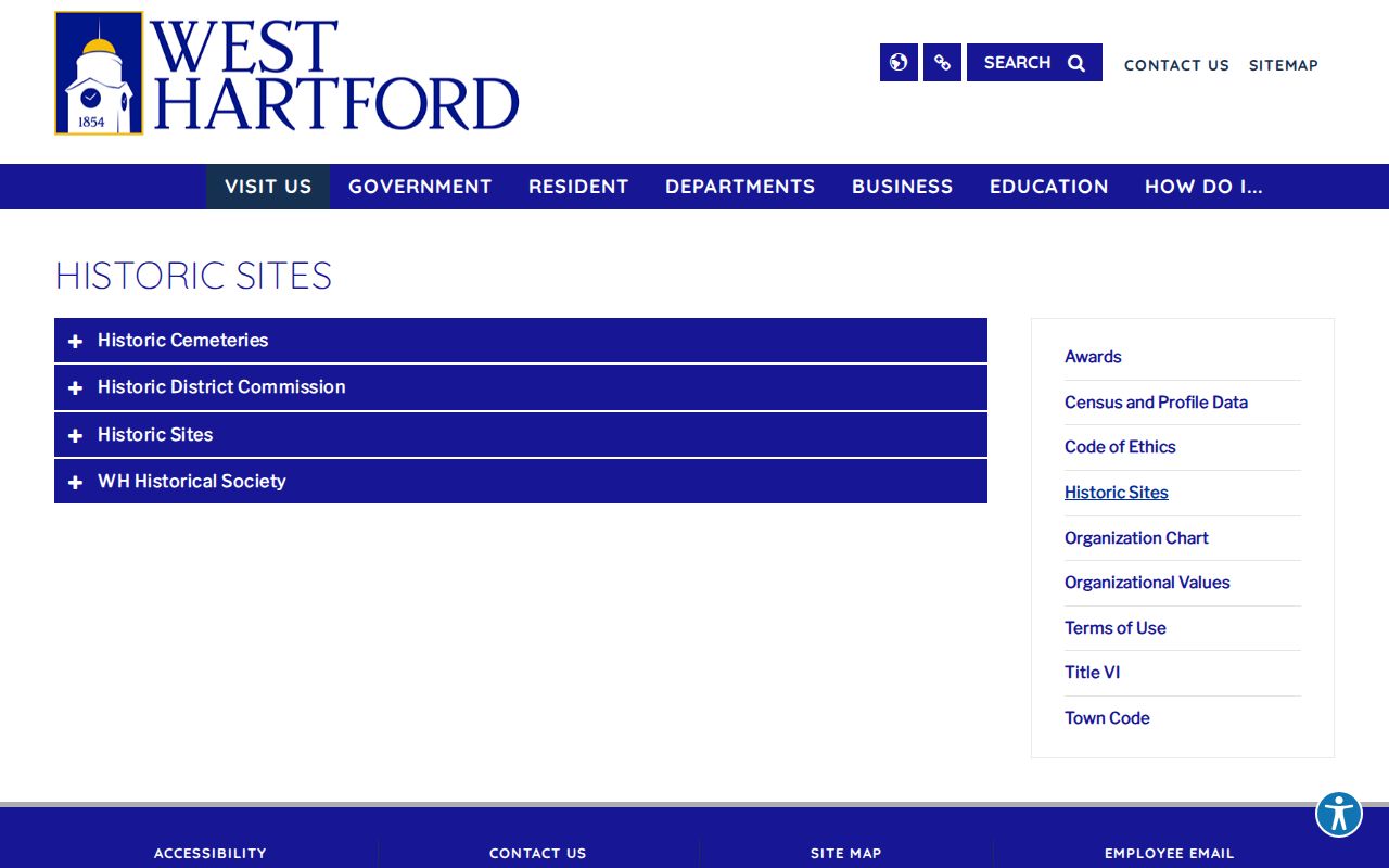 West Hartford official historic sites page for local address research